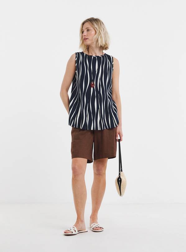 JD WILLIAMS Linen Mix Pleated Shell Top 28